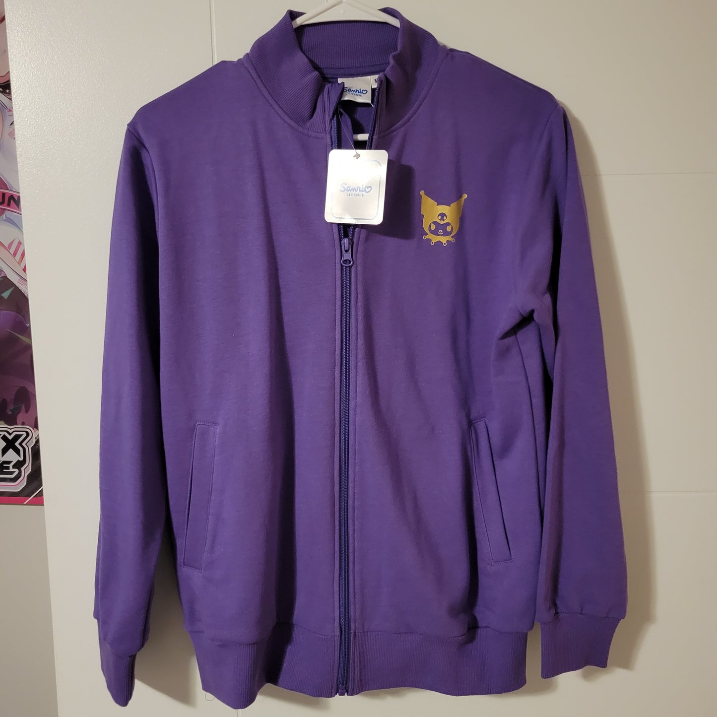 Purple Kuromi Zip Up Track Jacket Sweater
