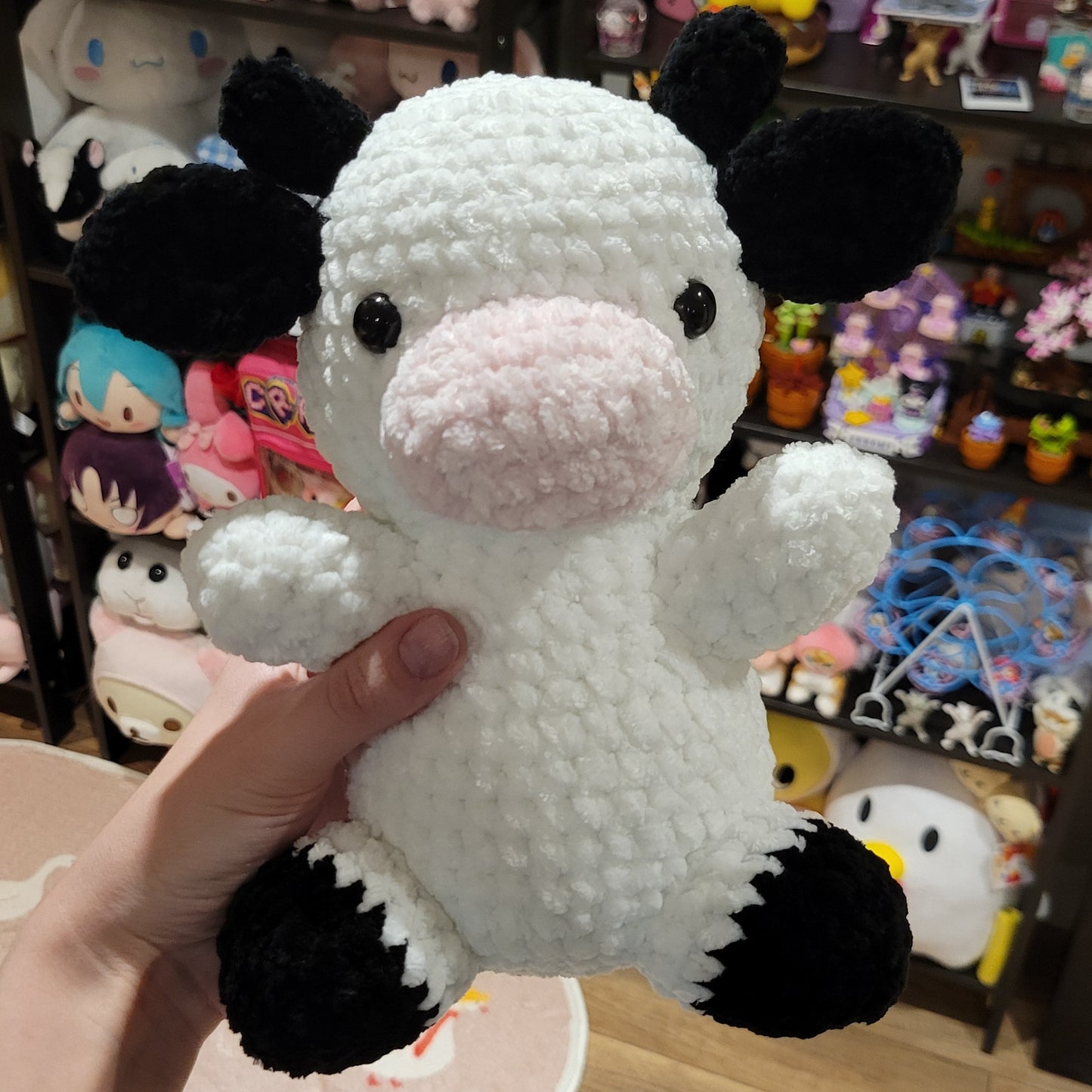 Handmade Crochet Cow Calf Plush Stuffed Animal