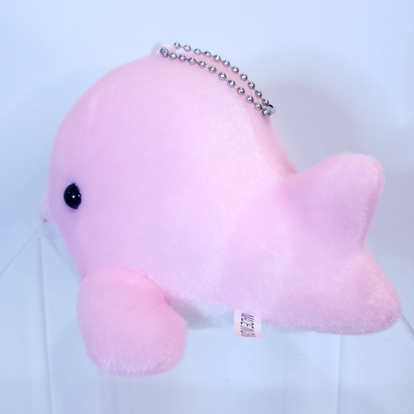 Small Pink Whale Keychain Plush