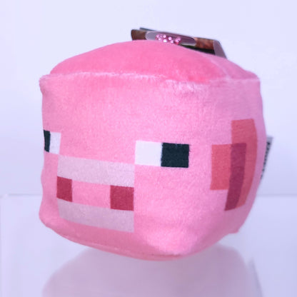 Minecraft Cube Pig Plush Keychain