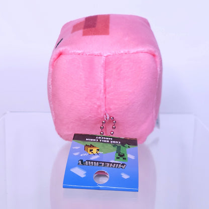 Minecraft Cube Pig Plush Keychain