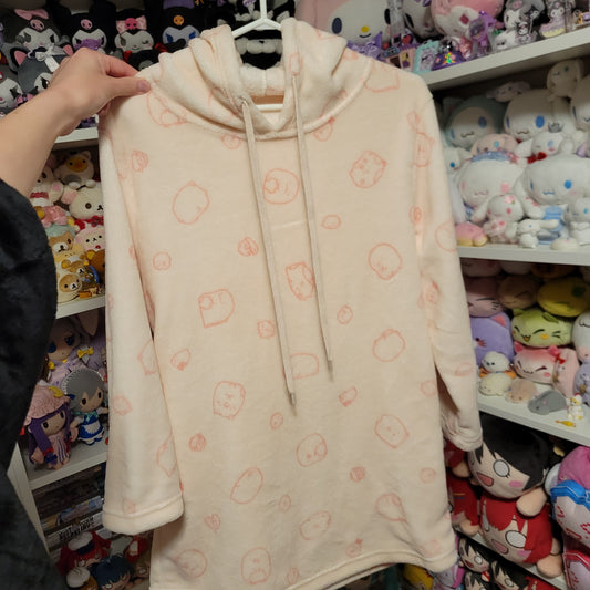 Pink Sumikkogurashi Hoodie Plush Blanket (Size Small/Kids)