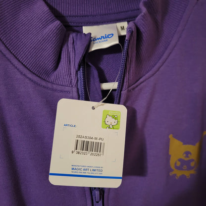 Purple Kuromi Zip Up Track Jacket Sweater