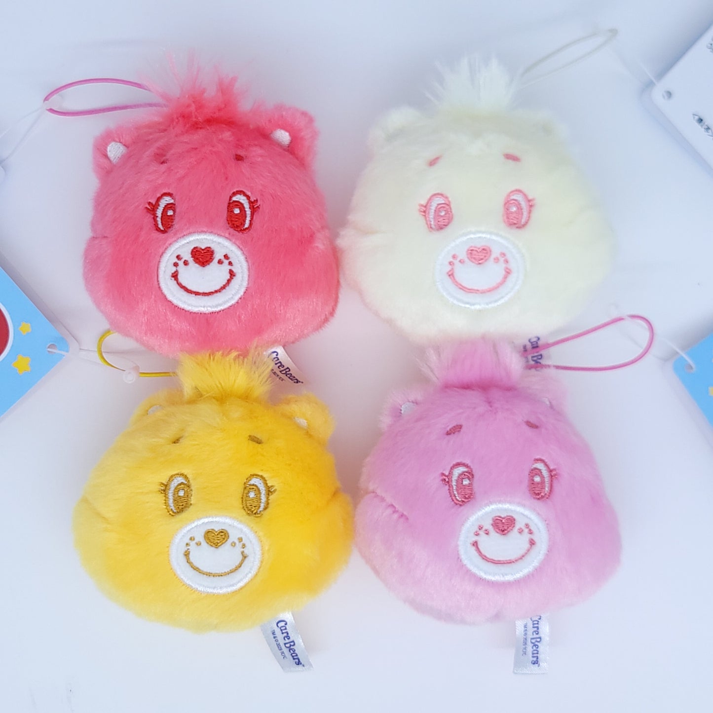Care Bears Mascot Keychain Plush All My Heart Sparkle Heart Superstar Cheer