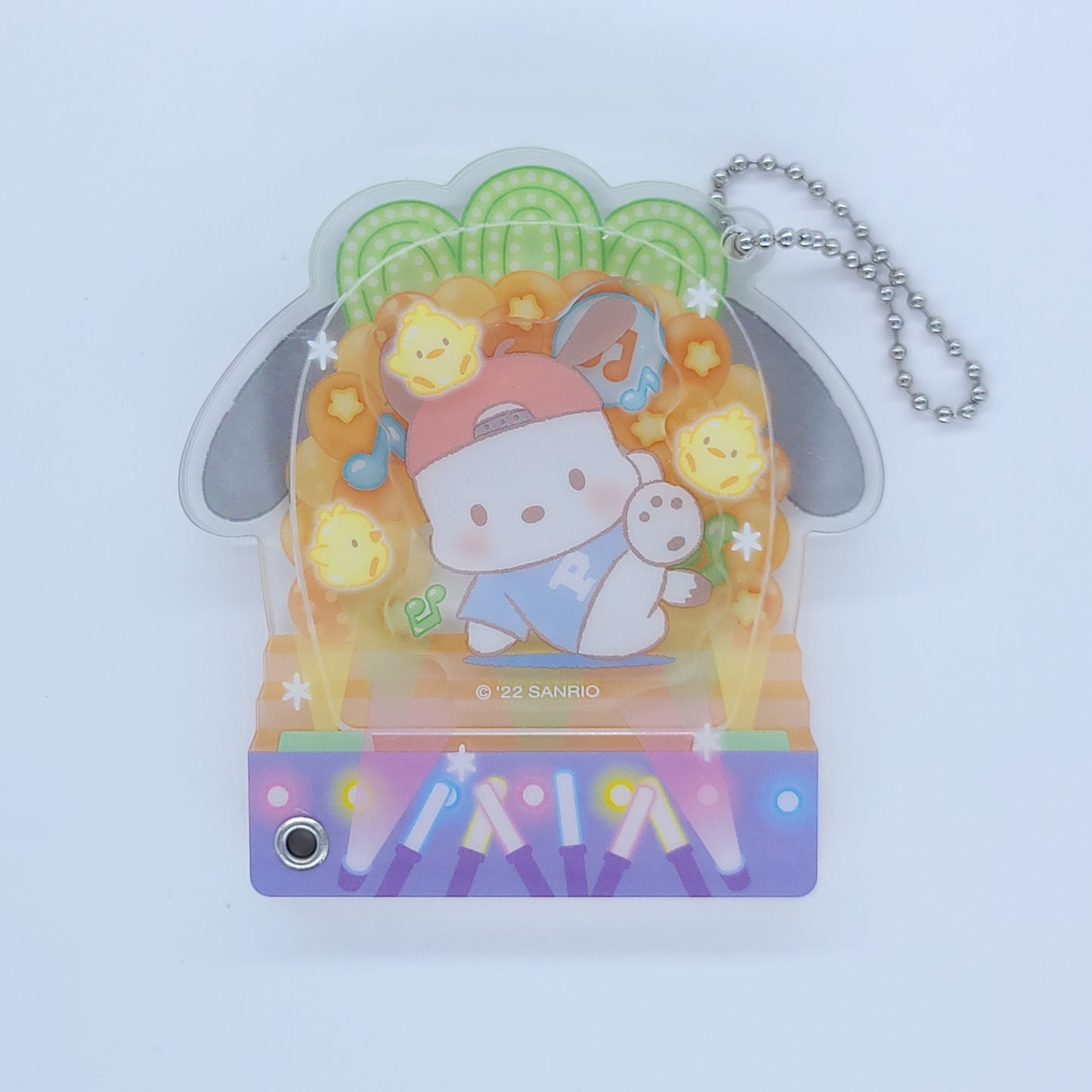 Sanrio Pochacco Idol Stage Design Shaker Charm Keychain