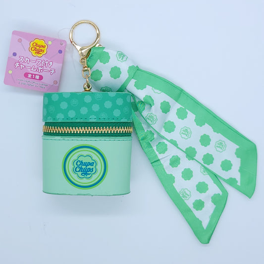 Chupa Chups Green Charm Pouch Keychain with Scarf
