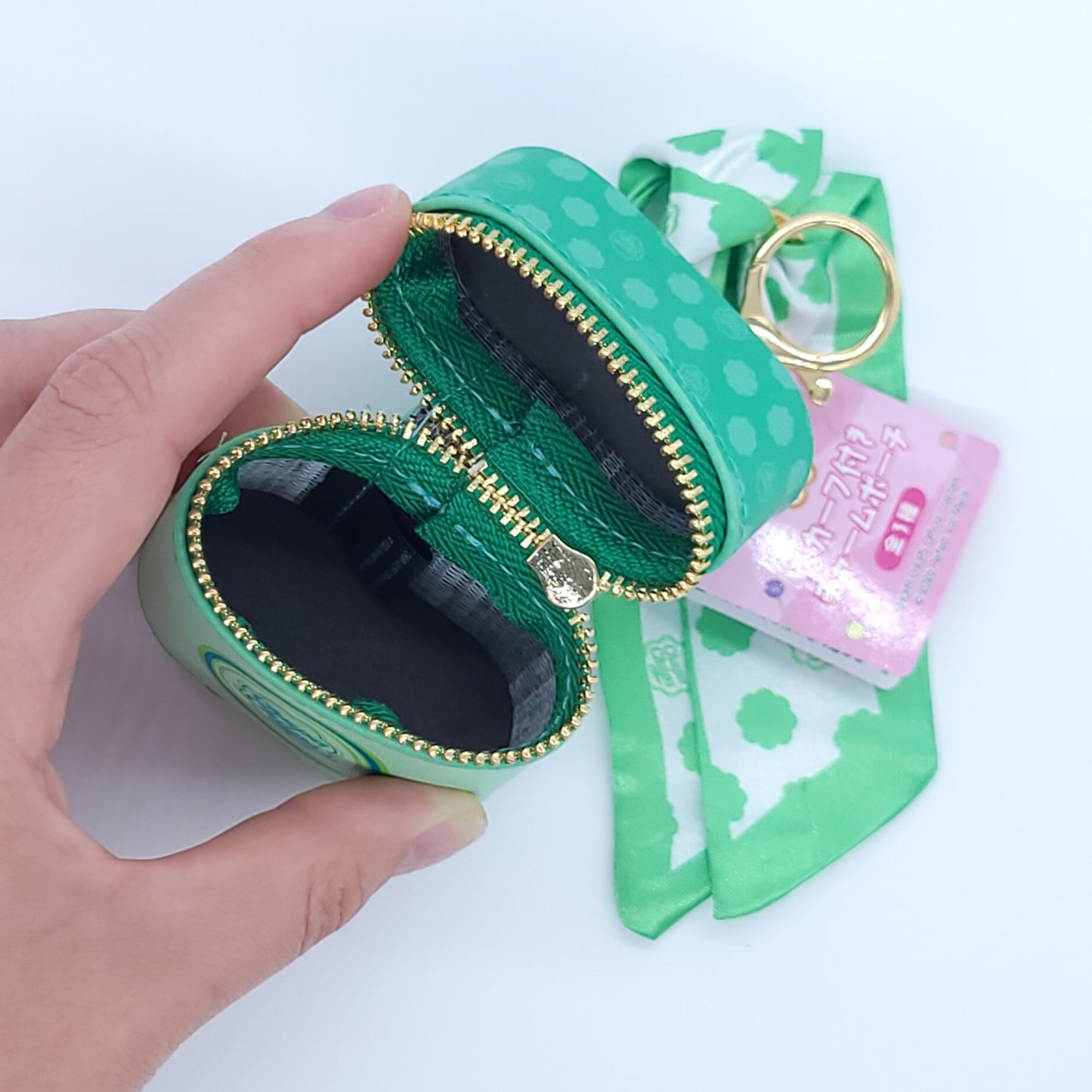 Chupa Chups Green Charm Pouch Keychain with Scarf