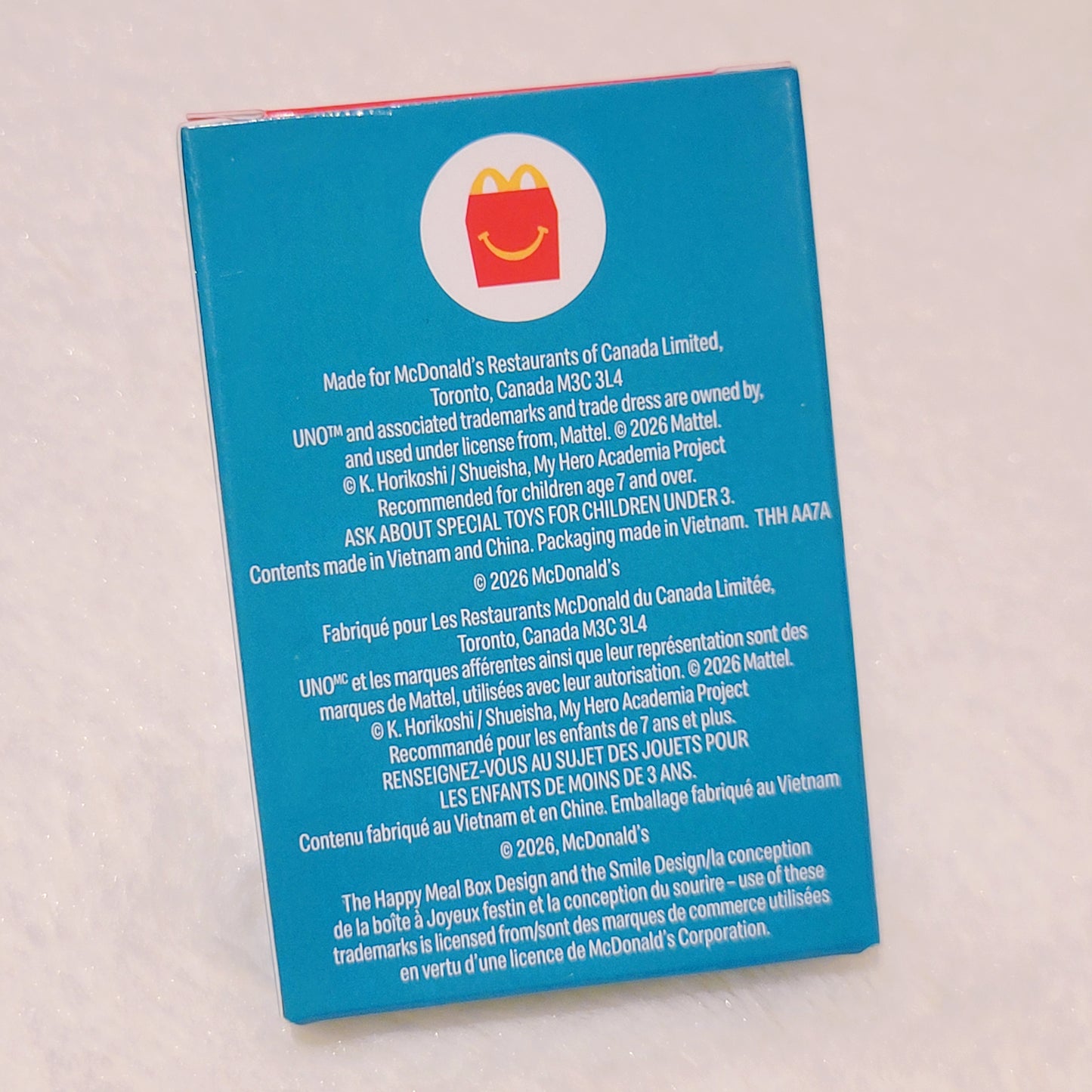 Mcdonald's Canada Anime Uno Cards Happy Meal Toy - Spy X Family, My Hero Academia, Naruto, Boruto