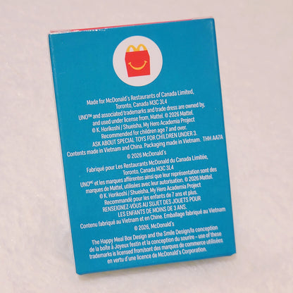 Mcdonald's Canada Anime Uno Cards Happy Meal Toy - Spy X Family, My Hero Academia, Naruto, Boruto