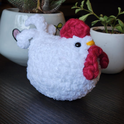 Handmade Crochet Chicken Rooster Plush Stuffed Animal