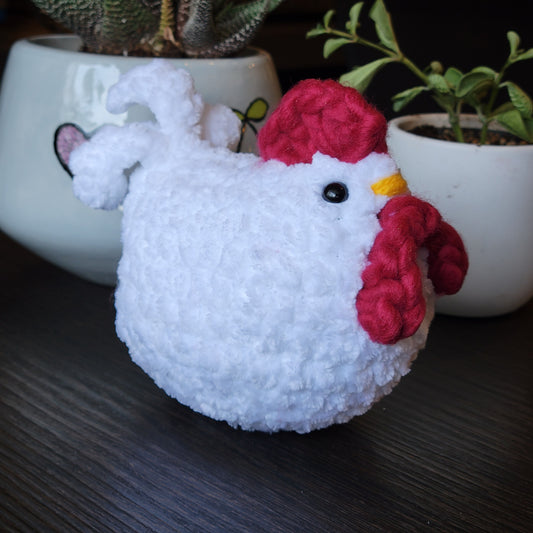 Handmade Crochet Chicken Rooster Plush Stuffed Animal