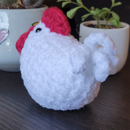 Handmade Crochet Chicken Rooster Plush Stuffed Animal