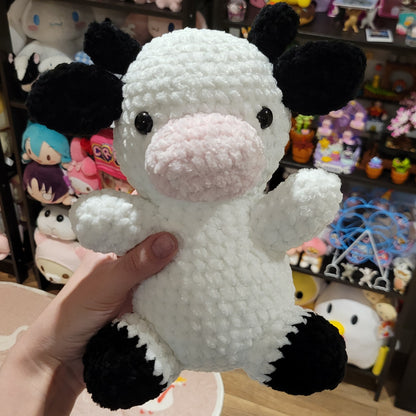 Handmade Crochet Cow Calf Plush Stuffed Animal