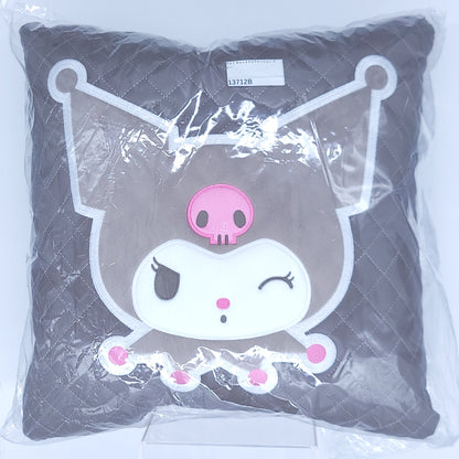 Kuromi Square Quilt Cushion (Gray) Sanrio