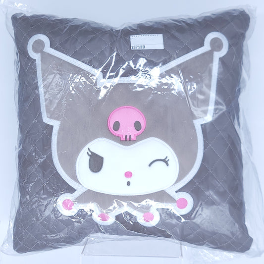 Kuromi Square Quilt Cushion (Gray) Sanrio