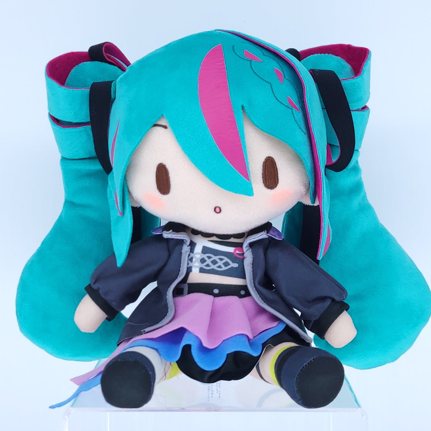 Hatsune Miku Fuwapuchi Medium Sitting Plushie (Punk! ver.)