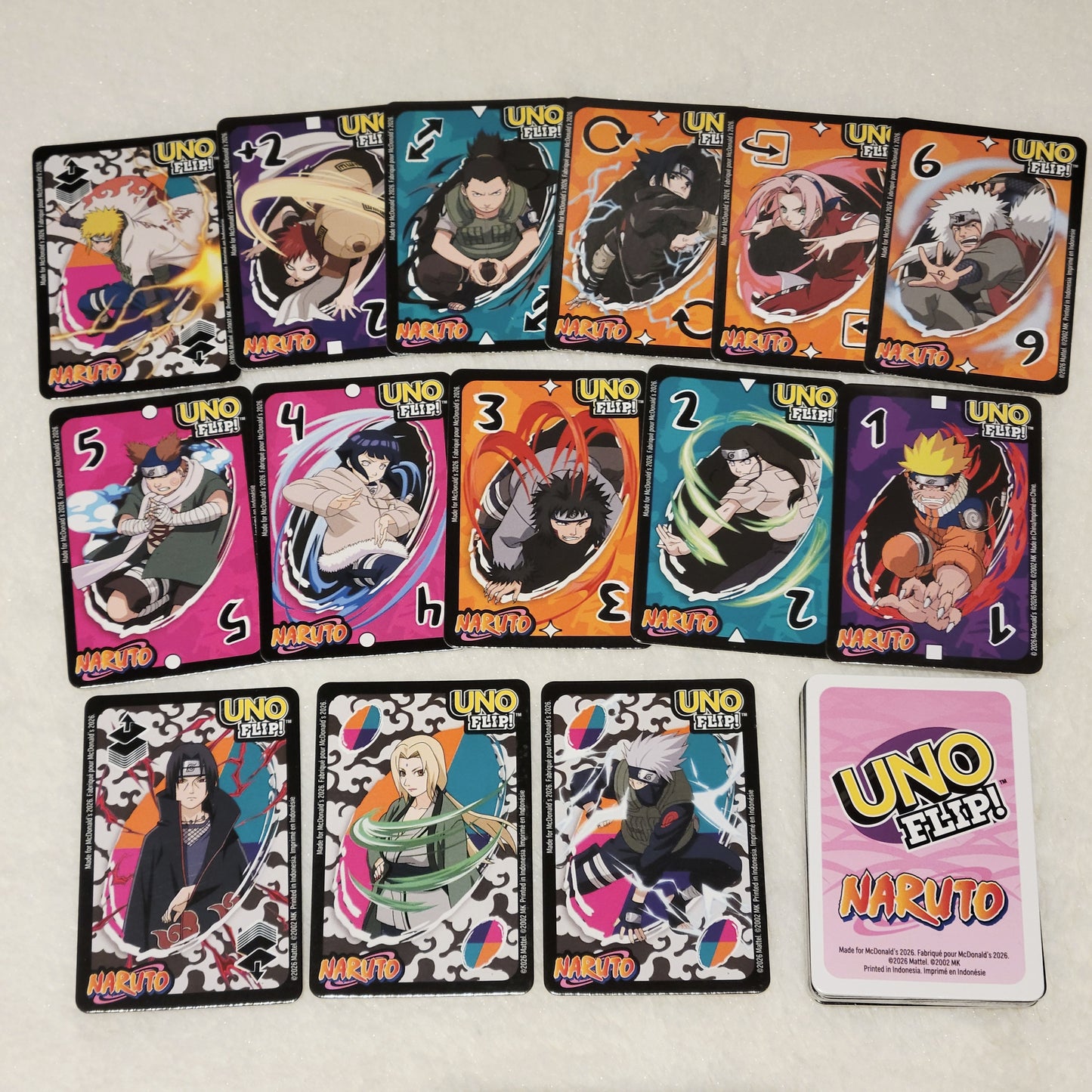 Mcdonald's Canada Anime Uno Cards Happy Meal Toy - Spy X Family, My Hero Academia, Naruto, Boruto