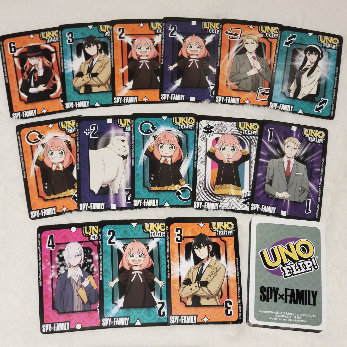 Mcdonald's Canada Anime Uno Cards Happy Meal Toy - Spy X Family, My Hero Academia, Naruto, Boruto