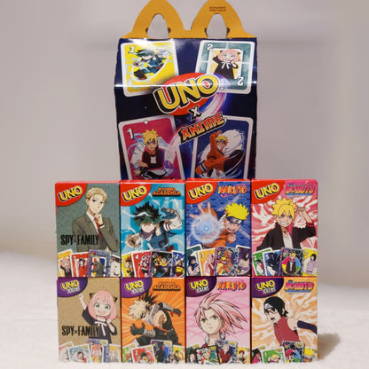 Mcdonald's Canada Anime Uno Cards Happy Meal Toy - Spy X Family, My Hero Academia, Naruto, Boruto