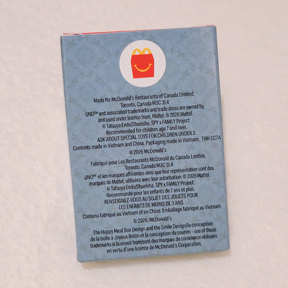 Mcdonald's Canada Anime Uno Cards Happy Meal Toy - Spy X Family, My Hero Academia, Naruto, Boruto