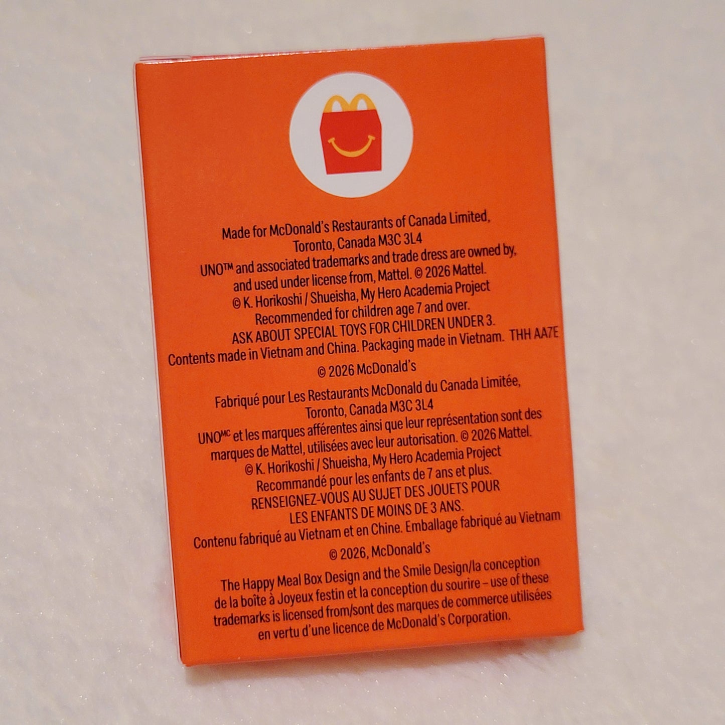 Mcdonald's Canada Anime Uno Cards Happy Meal Toy - Spy X Family, My Hero Academia, Naruto, Boruto