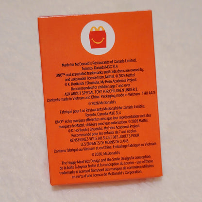 Mcdonald's Canada Anime Uno Cards Happy Meal Toy - Spy X Family, My Hero Academia, Naruto, Boruto