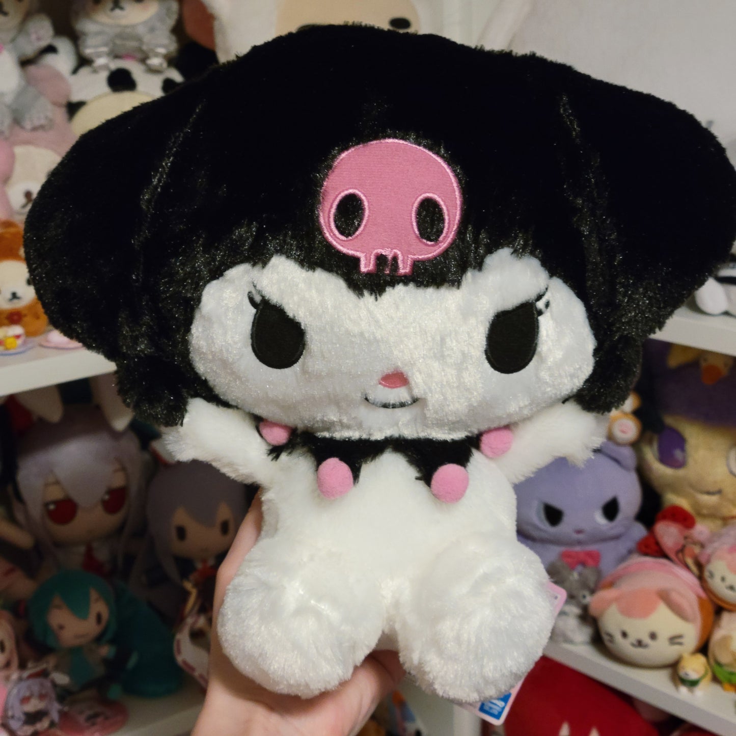 My Melody ＋ Kuromi - Kuromi - Squished Ears Plushie