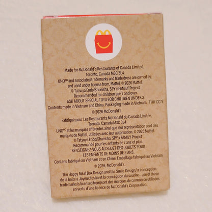 Mcdonald's Canada Anime Uno Cards Happy Meal Toy - Spy X Family, My Hero Academia, Naruto, Boruto